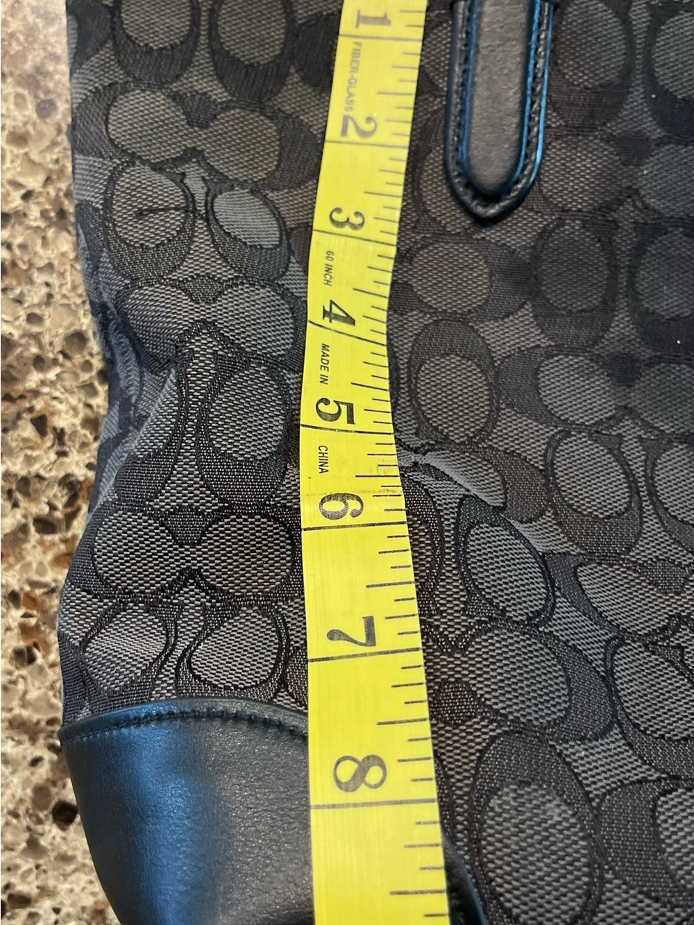 Coach Signature Canvas Tote in Black and Charcoal - Picture 9 of 10